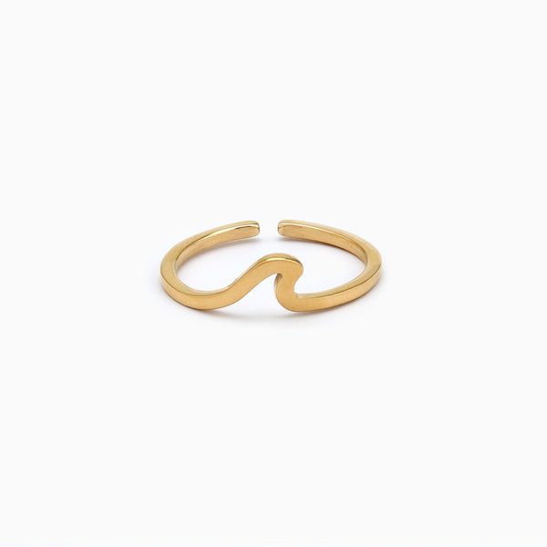 Ring-SSR-ST023GOLD - Wave Ring-Pineapple Island