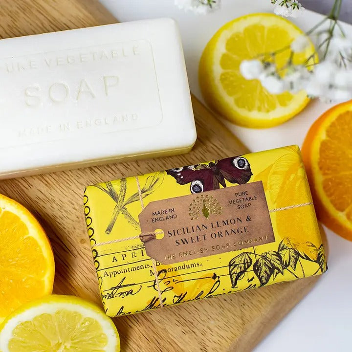 Soap-SS0008 - Lemon and Orange Soap-The English Soap Company