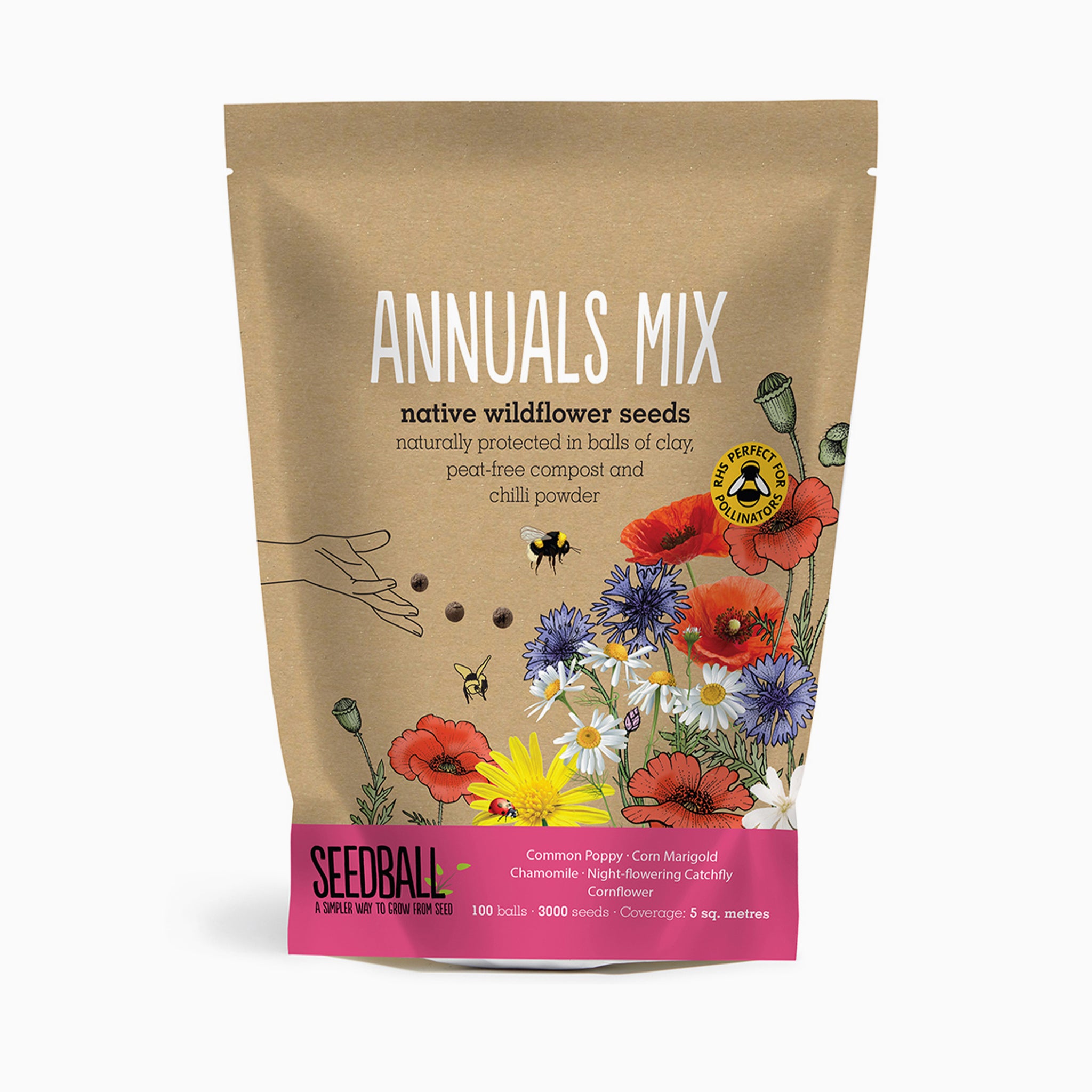 Seed Grab Bag-SB-ANNUALS - Wildflower Grab Bag Annuals Mix-Seedball