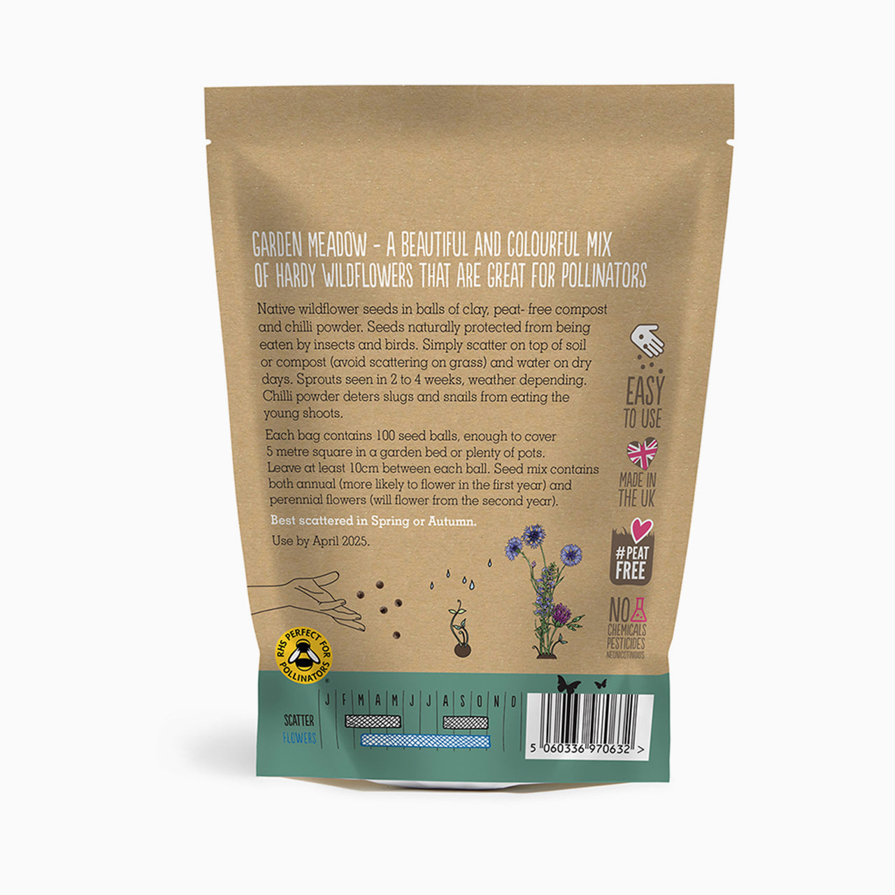 Seed Grab Bag-SBM-MEADOW - Wildflower Grab Bag Garden Meadow Mix-Seedball