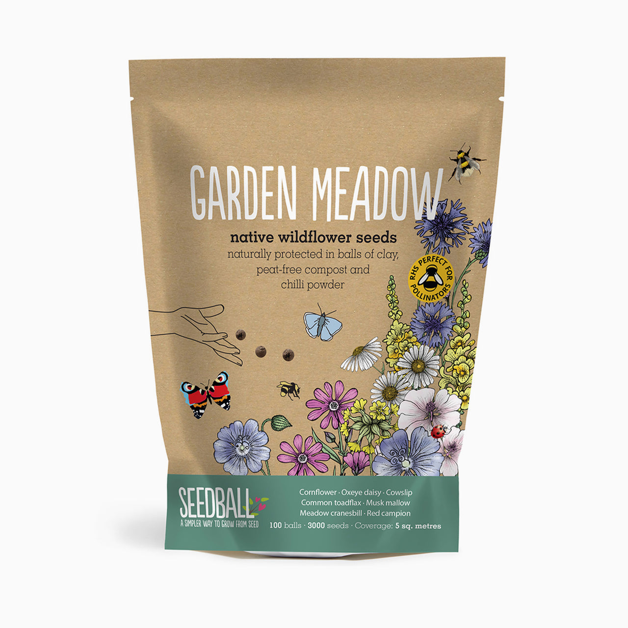 Seed Grab Bag-SBM-MEADOW - Wildflower Grab Bag Garden Meadow Mix-Seedball