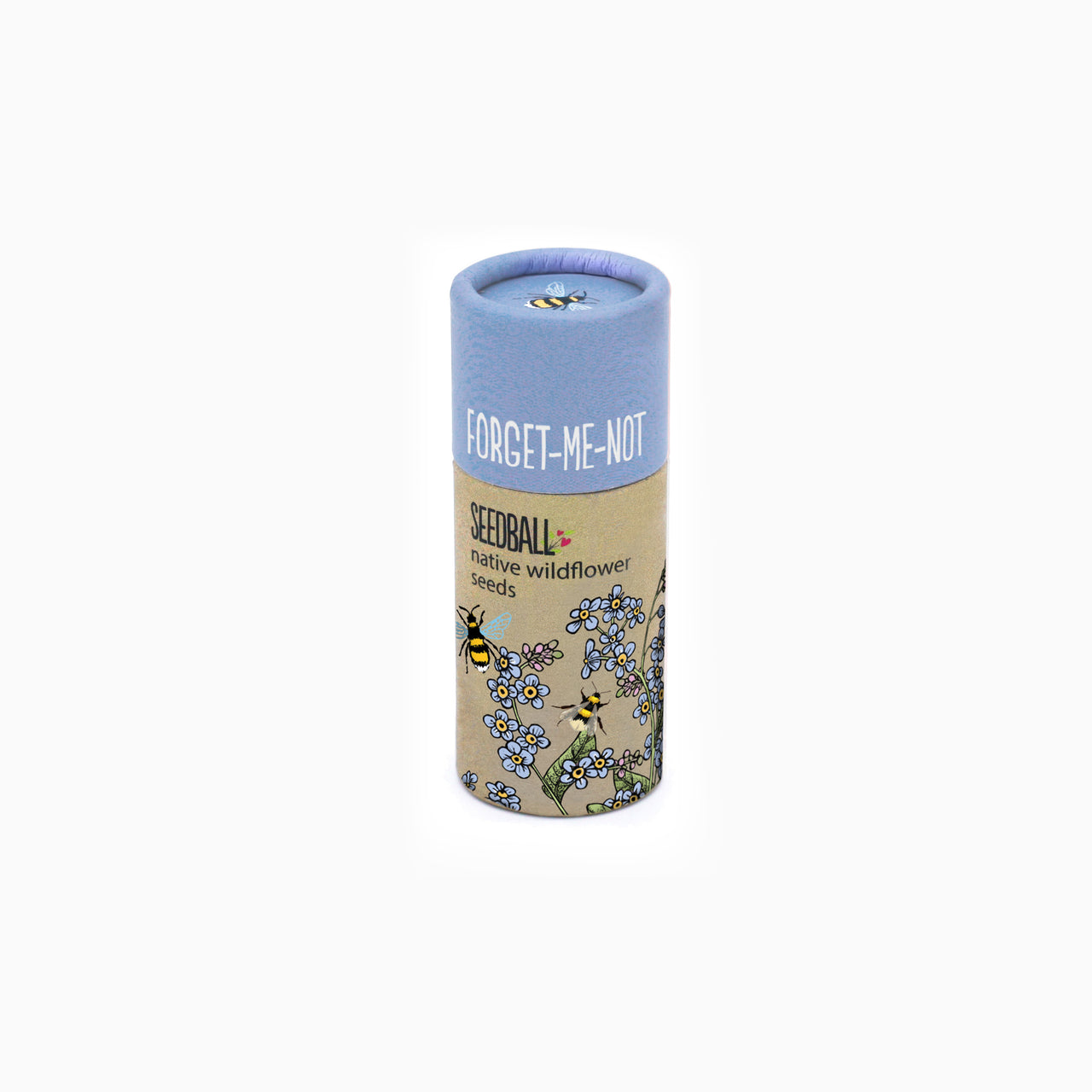Seed Tube-SB-FORGET - Forget Me Not Wildflower Seed Tube-Seedball
