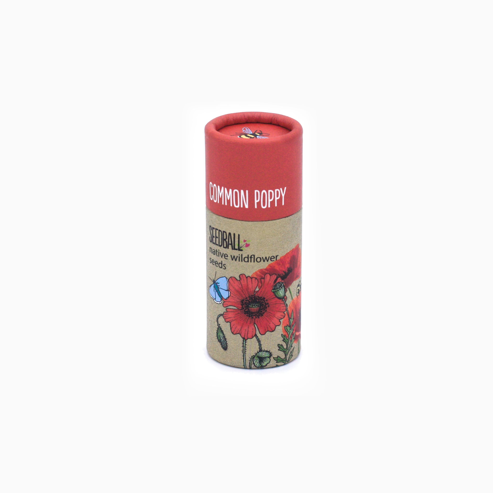 Seed Tube-SB-POPPY - Poppy Wildflower Seed Tube-Seedball