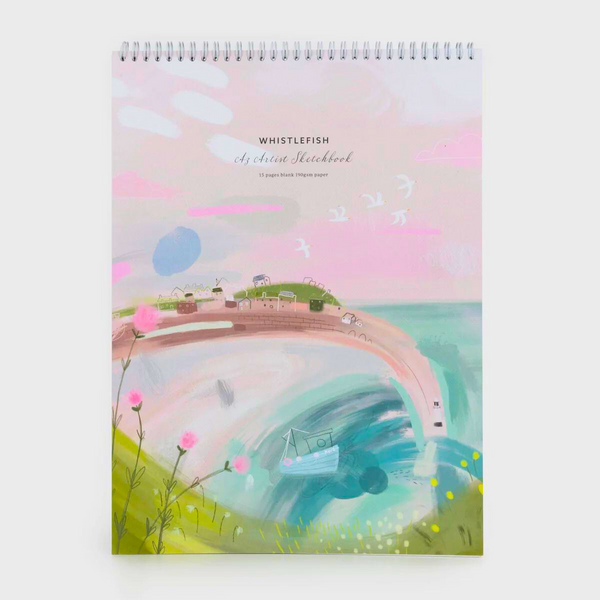 Sketchbook - SIP01SB - St. Ives Pink A3 Sketchbook - St Ives Pink Sketchbook - Whistlefish