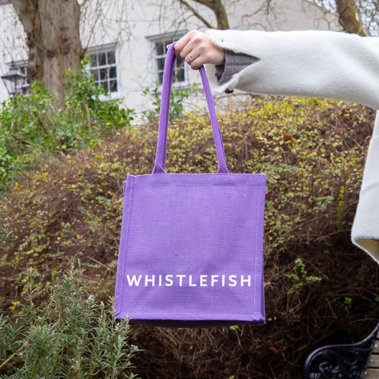 Small Jute Bag-JB216 - Violet Small Jute Bag-Whistlefish