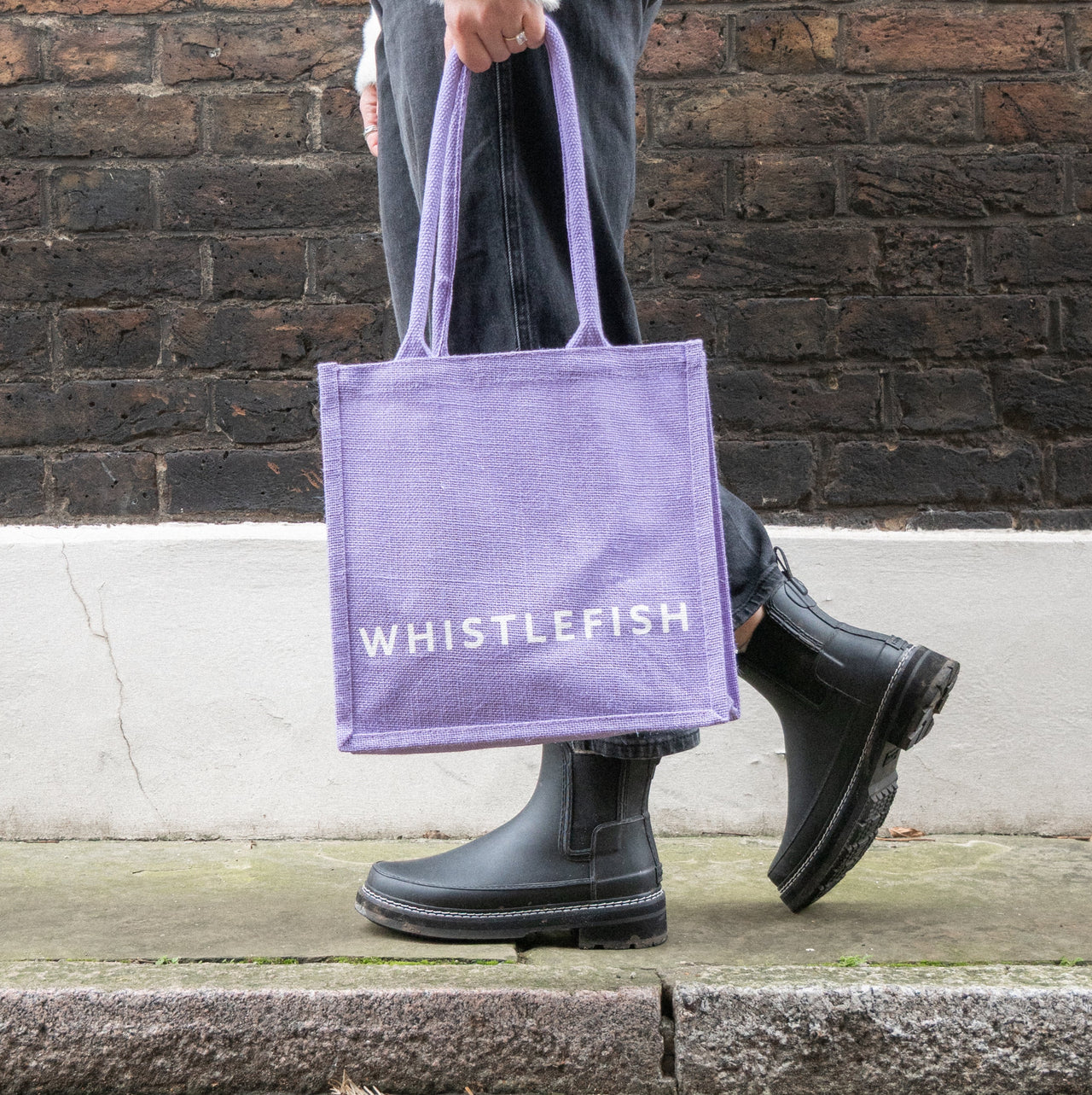 Small Jute Bag-JB217 - Lavender Small Jute Bag-Whistlefish