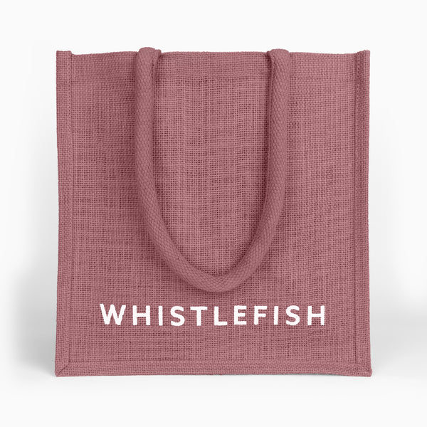 Small Jute Bag-JB220 - Wine Small Jute Bag-Whistlefish