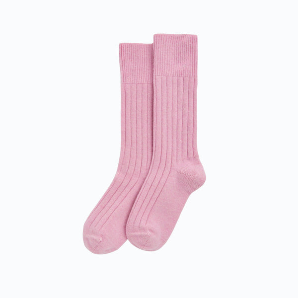 Socks-BEDWOLCANDL25 - Sugar Pink Merino Bed Socks-Pairs Socks