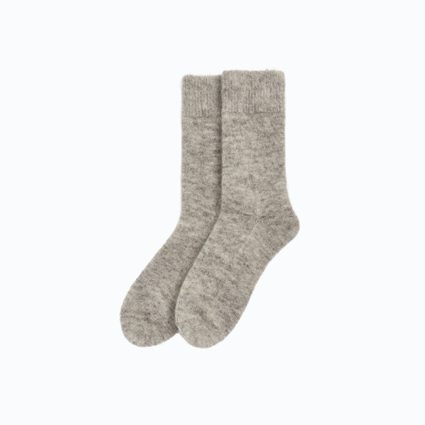 Socks-USALBEDGRYS - Grey Ultra Soft Alpaca Bed Socks-Pairs Socks