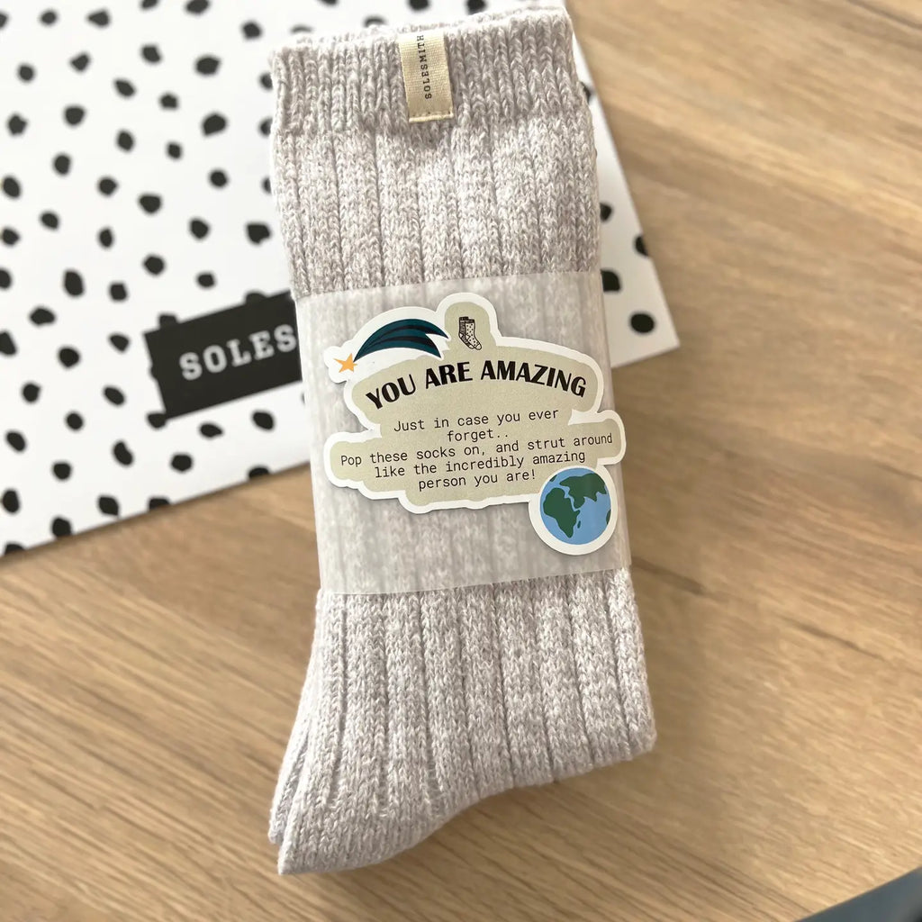 Socks-WFSS12 - You Are Amazing Super Soft Men's Socks-Whistlefish