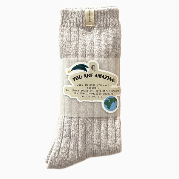 Socks-WFSS13 - You Are Amazing Super Soft Women's Socks-Whistlefish