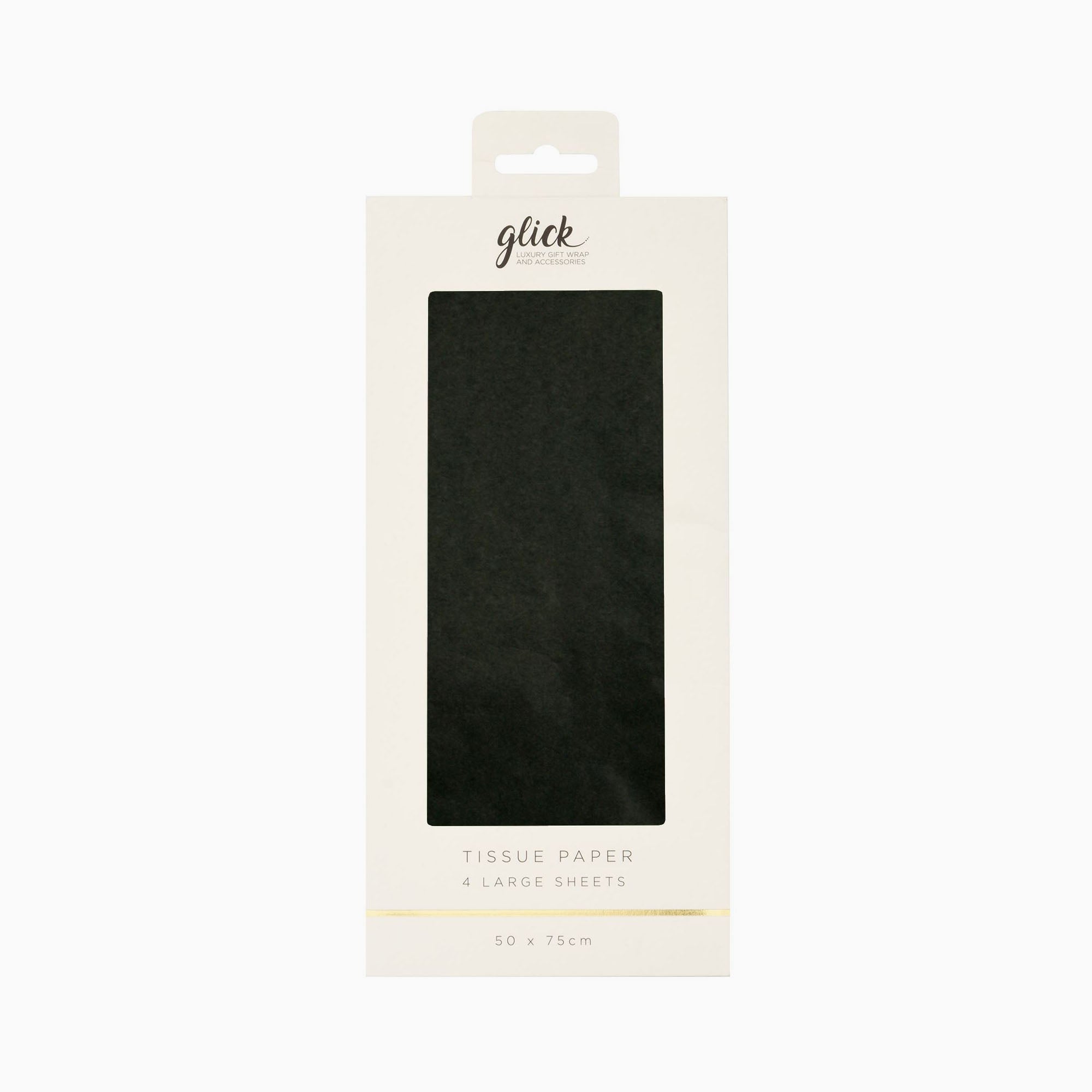 Tissue Paper-TP12 - Plain Black Tissue Paper-Glick