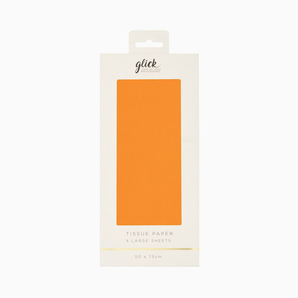 Tissue Paper-TP45 - Tissue Plain Neon Orange-Glick