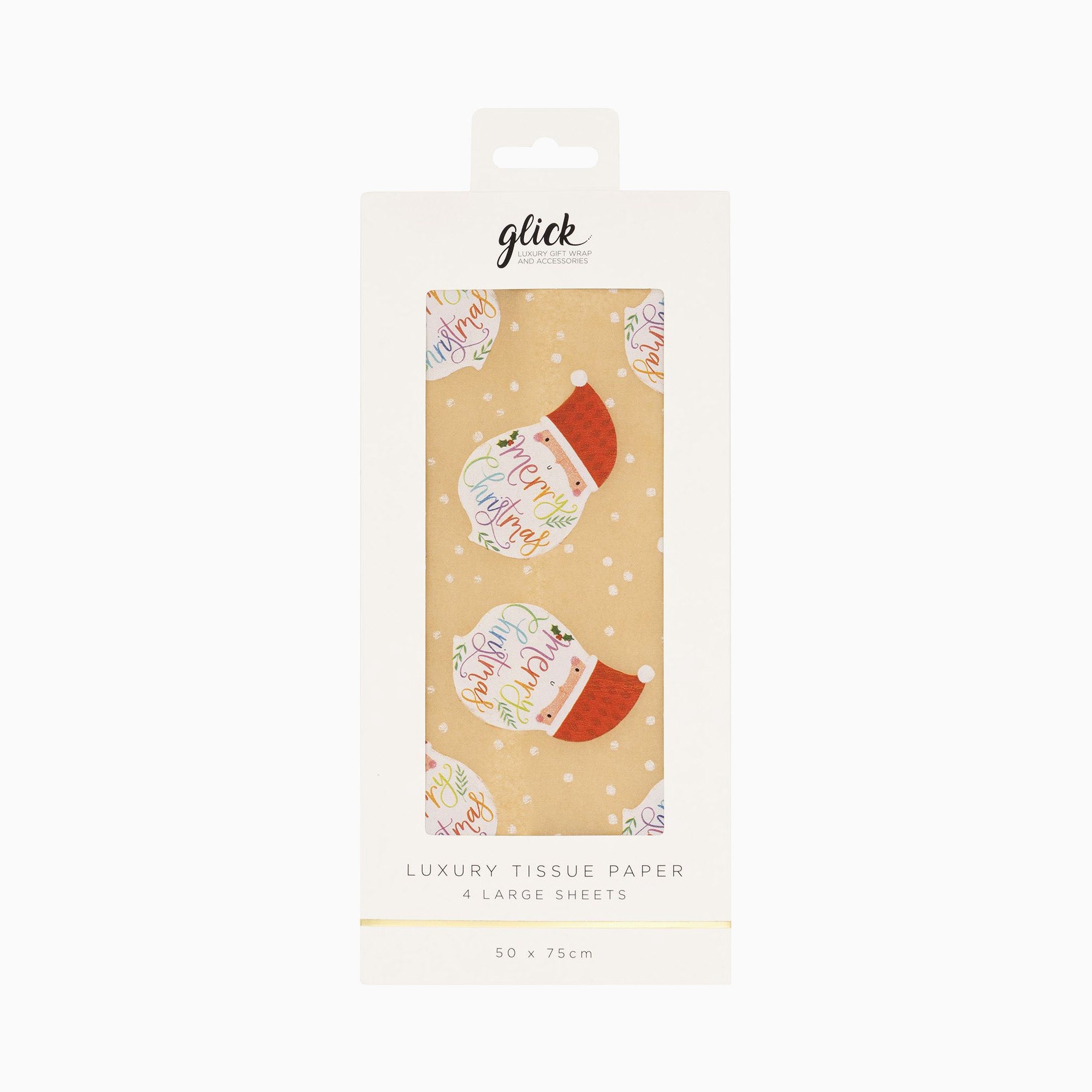 TPCX2639 - Rainbow Santa Selfie Kraft Tissue