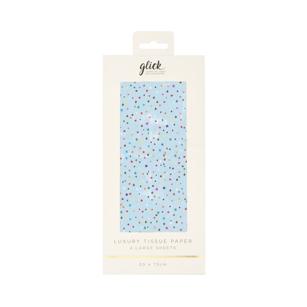Tissue Paper-TPL32 - Tissue Stars Blue-Glick