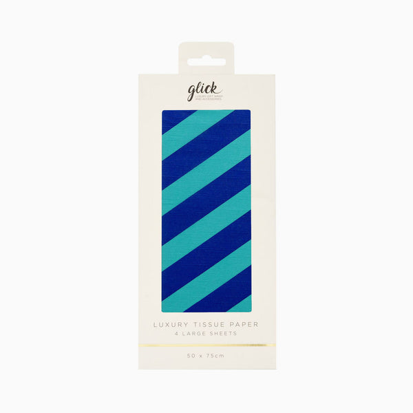 Tissue Paper-TPP2604 - Patterned Vivid Cobalt Tissue Paper-Glick