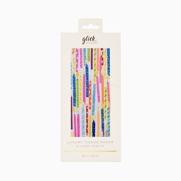 Tissue Paper-TPP2615 - Patterned Candle Bright Tissue Paper-Glick