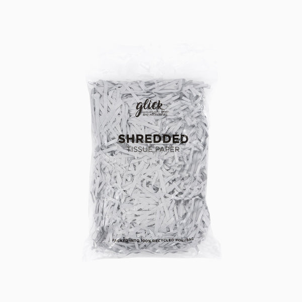 Tissue Paper-TPR05 - Shredded Tissue Metallic Silver-Glick