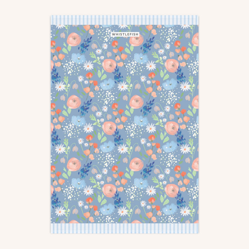 Tea Towel - BM02TT - Blue Meadows Navy Tea Towel - Blue Meadows Navy Tea Towel - Whistlefish