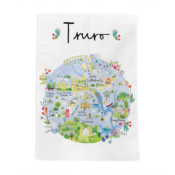 Tea Towel-CR20TT - Truro Map Tea Towel-Whistlefish