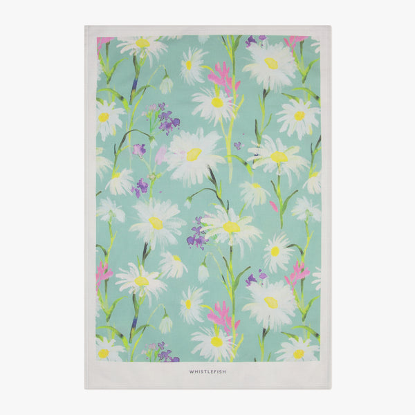 Tea Towel-DA25TT - Messy Daisy Tea Towel-Whistlefish