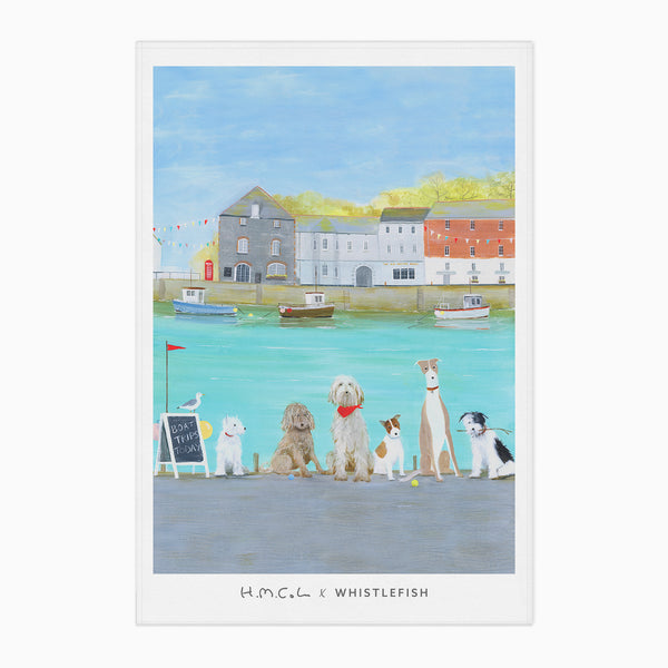 Tea Towel-HC14TT - Boat Trip Tea Towel-Hannah Cole