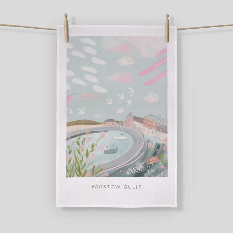 Tea Towel - WTT112 - Padstow Gulls Tea Towel - Padstow Gulls Tea Towel - Whistlefish