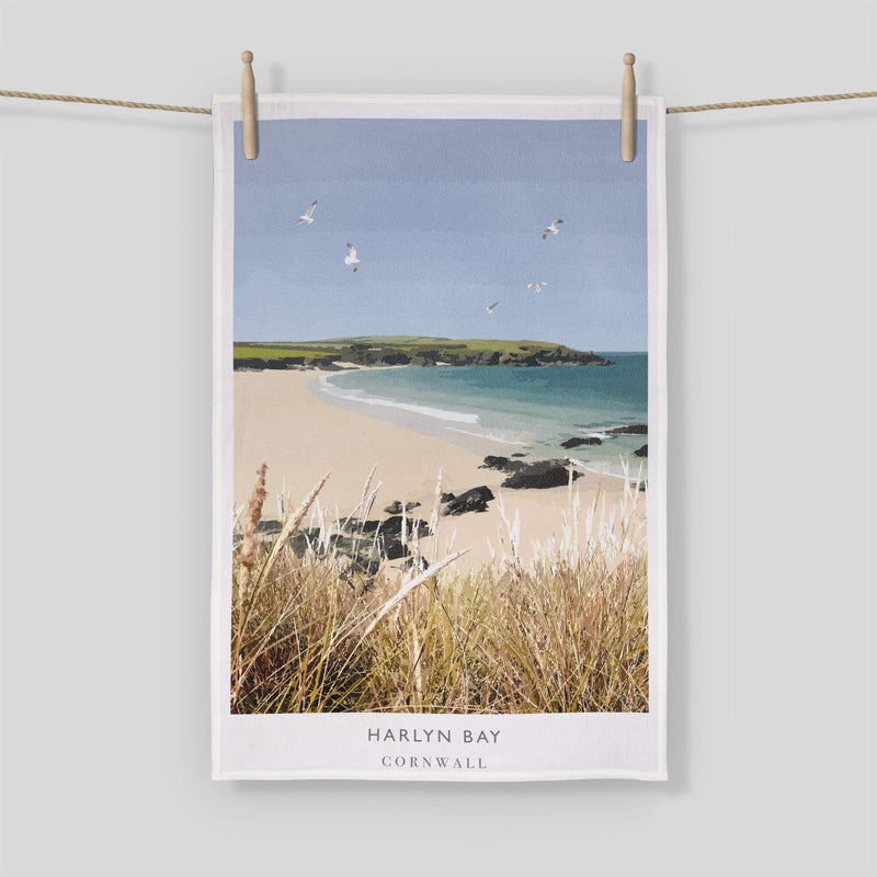 Tea Towel-WTT117 - Harlyn Bay Tea Towel-Whistlefish
