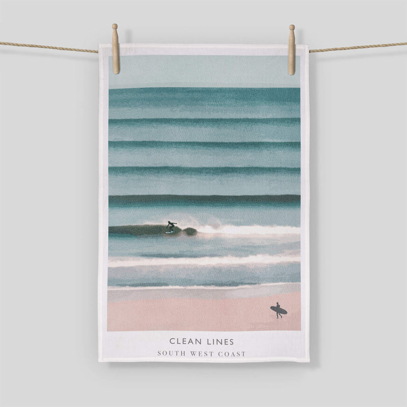 Tea Towel - WTT120 - Clean Lines South West Coast Tea Towel - Clean Lines South West Coast Tea Towel - Whistlefish