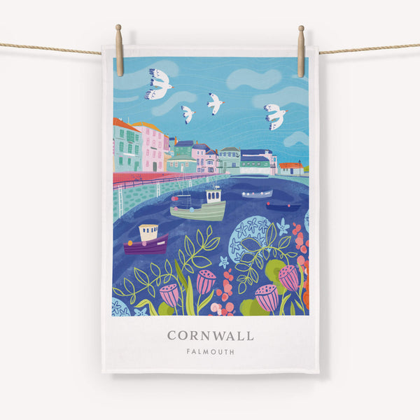 Tea Towel-WTT141 - Falmouth Tea Towel-Whistlefish