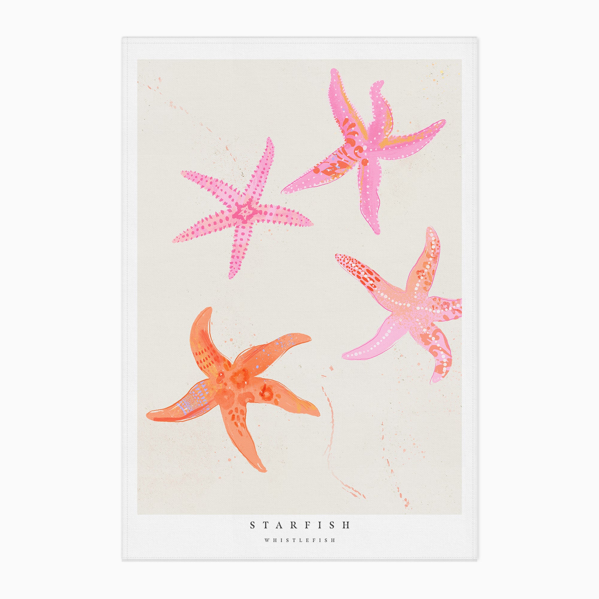 Tea Towel-WTT273 - Seagrass Starfish Tea Towel-Whistlefish