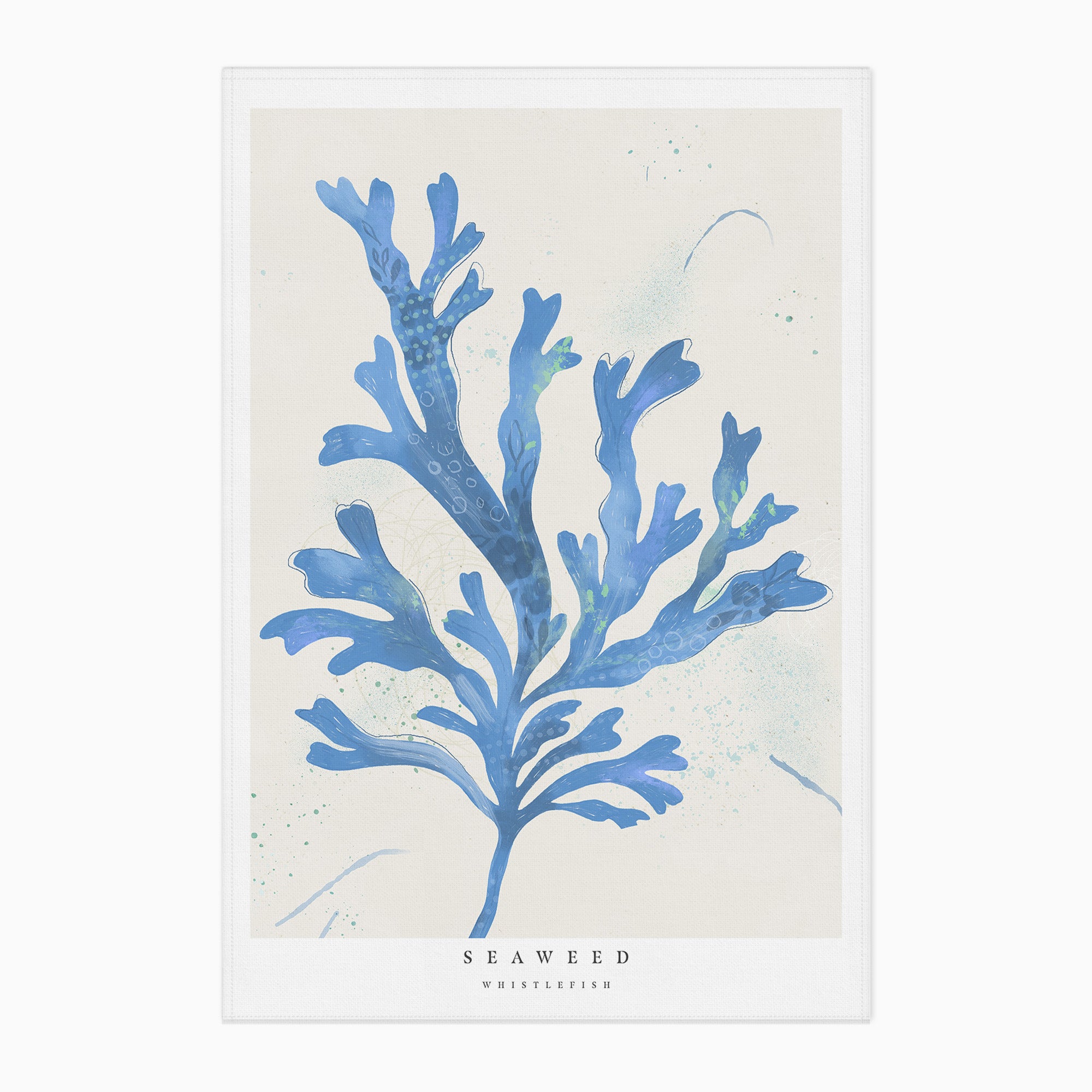 Tea Towel-WTT274 - Seagrass Collection Seaweed Tea Towel-Whistlefish