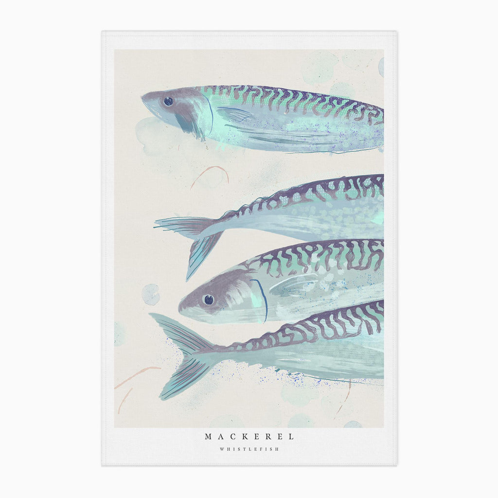 Tea Towel-WTT280 - Seagrass Mackerel Tea Towel-Whistlefish