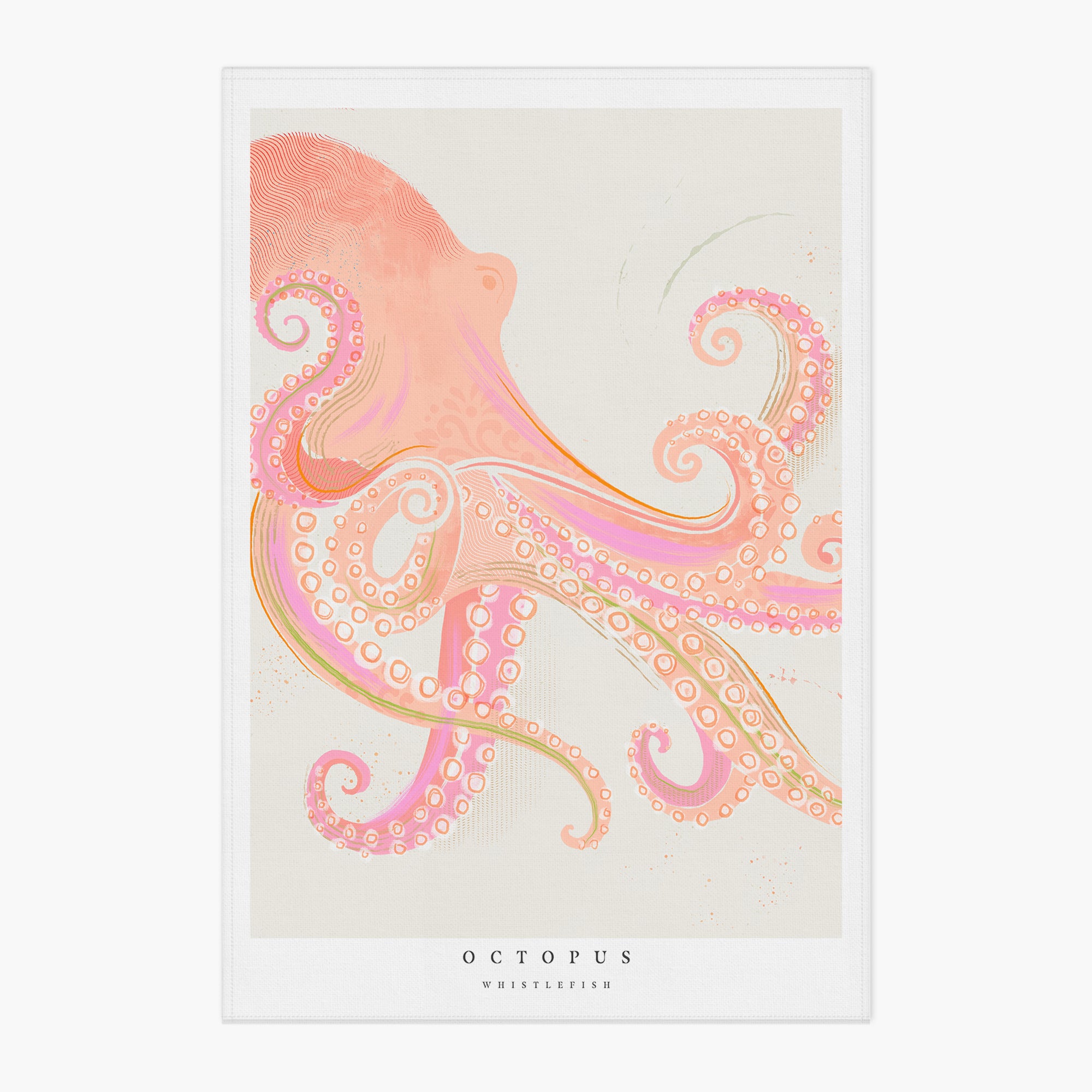 Tea Towel-WTT281 - Seagrass Octopus Tea Towel-Whistlefish