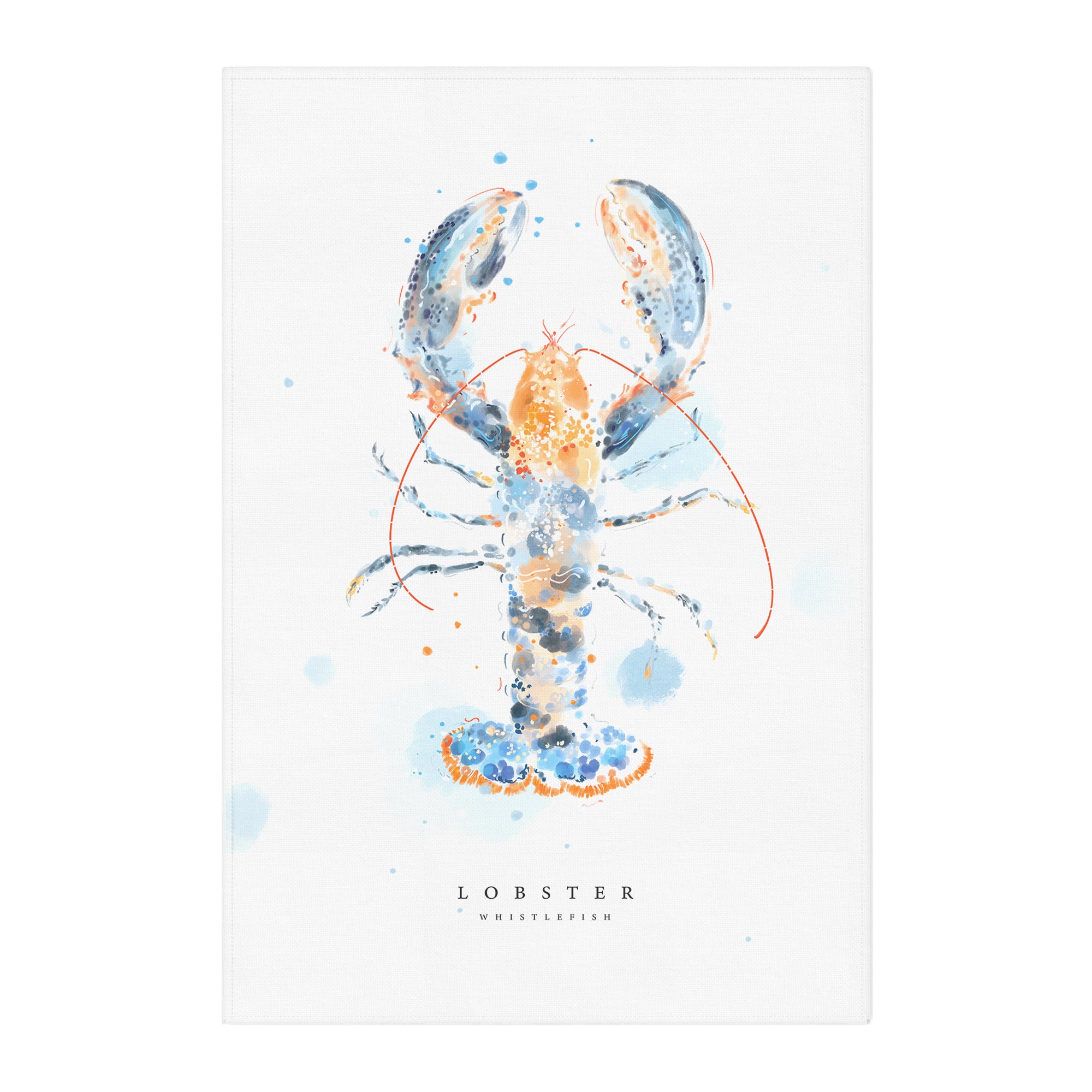Tea Towel-WTT331 - Lobster Tea Towel-Whistlefish