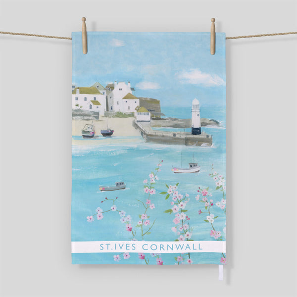 Tea Towel-WTT70 - St Ives Cornwall Tea Towel-Whistlefish