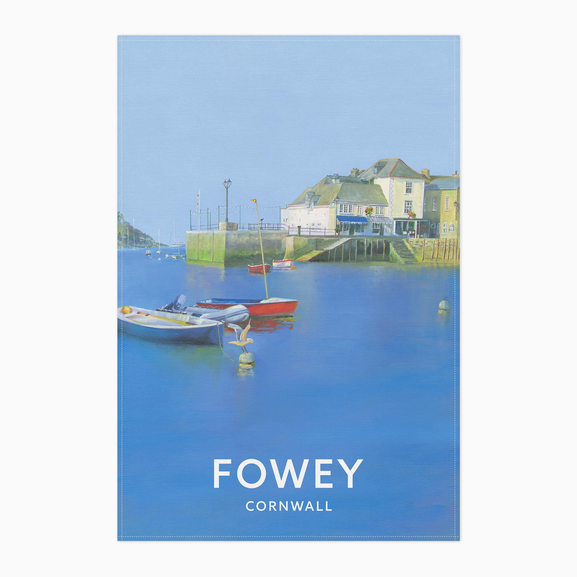 Tea Towel-WTT96 - Fowey Tea Towel-Whistlefish