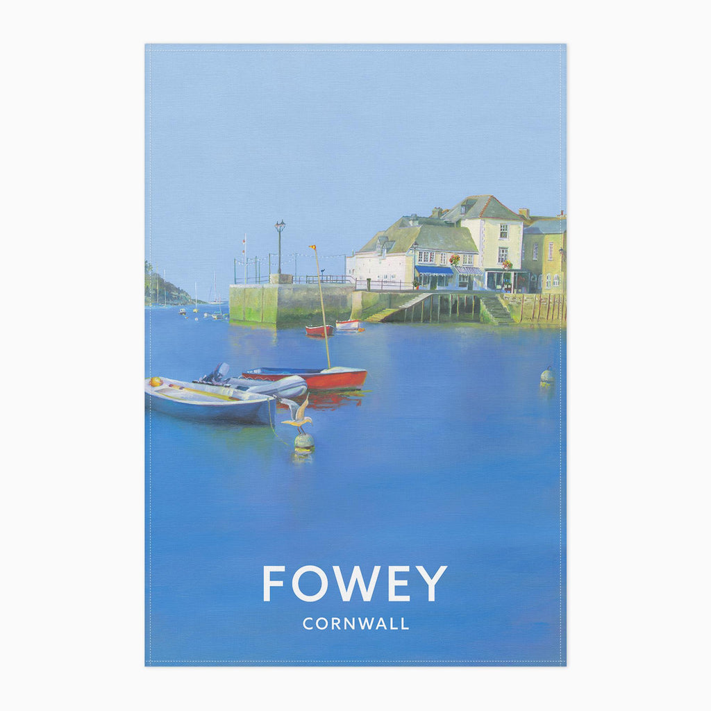 Tea Towel-WTT96 - Fowey Tea Towel-Whistlefish