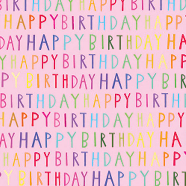 Tissue Paper - TPL96 - Pink Happy Birthday Luxury Tissue Paper - Pink Happy Birthday Luxury Tissue Paper - Whistlefish