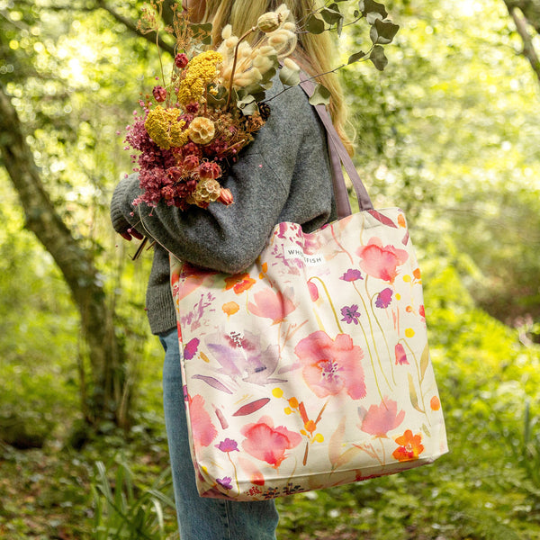 Tote Bag - AF24TB - Autumn Flowers Tote Bag - Autumn Flowers Tote Bag - Whistlefish