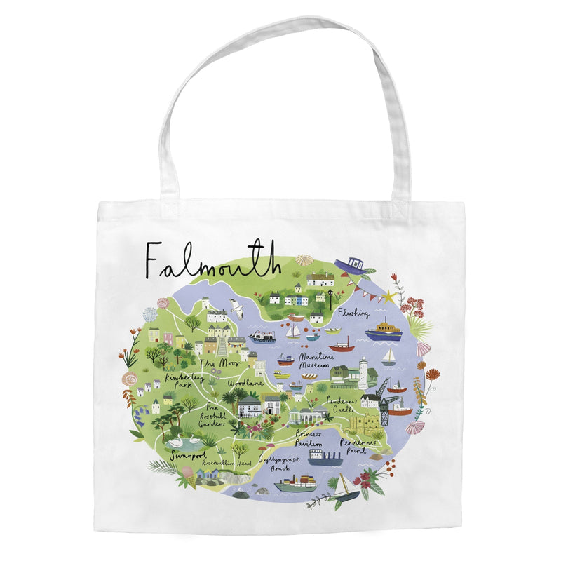 Tote Bag - CR10TB - Falmouth Map Tote Bag - 