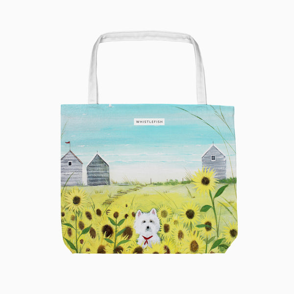 Tote Bag-HC10TB - Hannah Cole Gone Westie Tote Bag-Hannah Cole