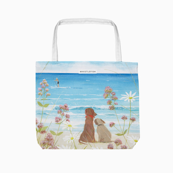 Tote Bag-HC12TB - Hannah Cole Beach Dogs Tote Bag-Hannah Cole