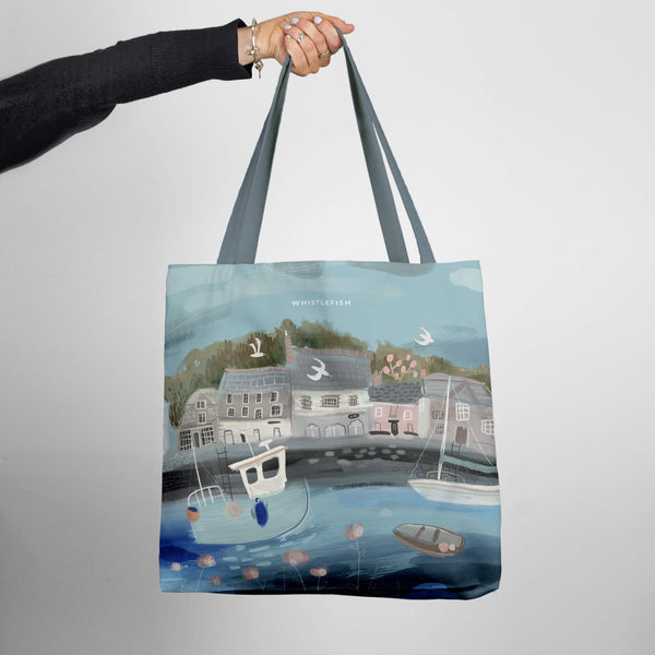 Tote Bag - PHB01TB - Padstow Harbour Boats Tote Bag - Padstow Harbour Boats Tote Bag - Reusable Bags - Whistlefish