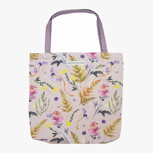 Tote Bag-PT25TB - Blue Poppy & Thyme Tote Bag-Whistlefish