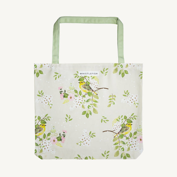 Tote Bag - SWW02TB - Birds And Blossoms Tote Bag - Birds And Blossoms Tote Bag - Whistlefish