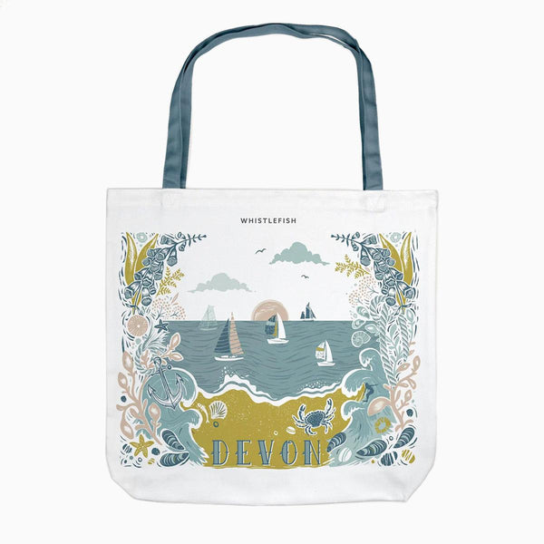 Tote Bag-WTB40 - Devon Beach Tote Bag-Whistlefish
