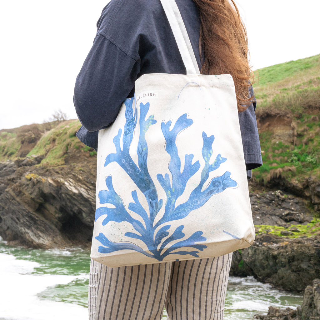 Tote Bag-WTB66 - Seagrass Seaweed Tote Bag-Whistlefish