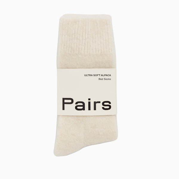Socks-USALBEDCRMS - Cream Ultra Soft Alpaca Bed Socks-Pairs Socks