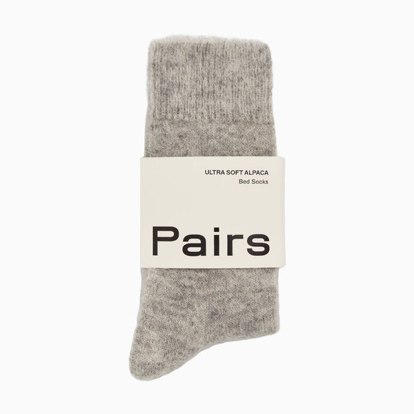 Socks-USALBEDGRYS - Grey Ultra Soft Alpaca Bed Socks-Pairs Socks